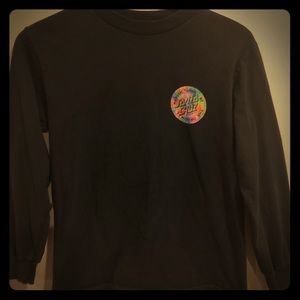 Santa Cruz black & rainbow long sleeve tee